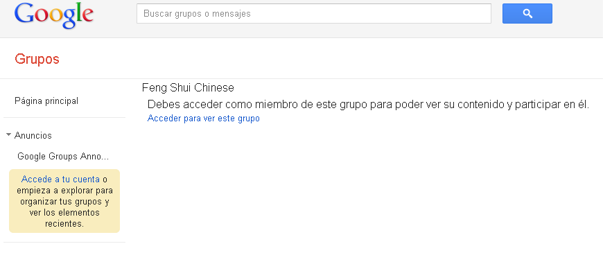 Imagen de acceso al grupo de feng shui